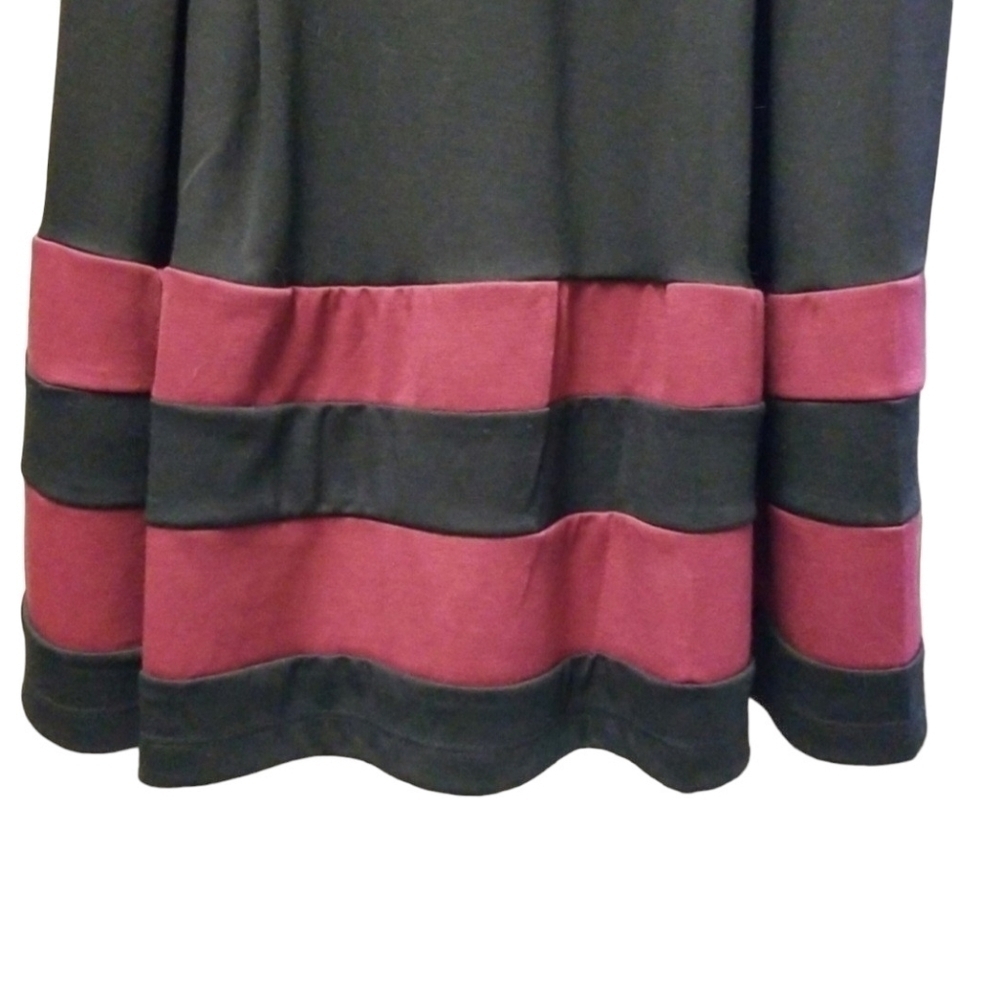 Emma & Michelle Black & Burgundy Dress - Size 10 - Picture 3 of 5
